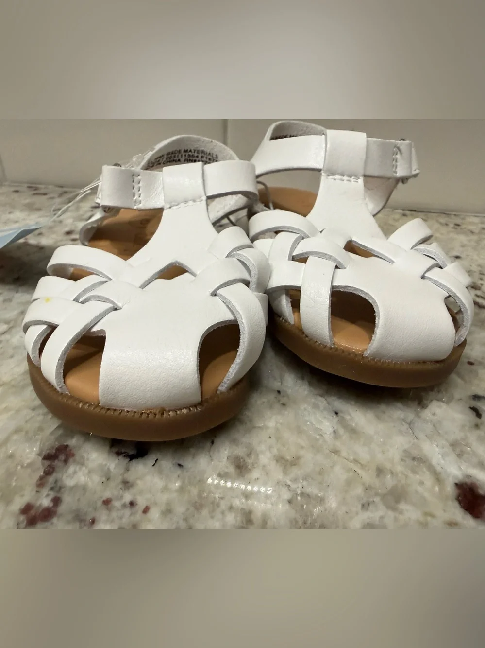 Cat & Jack White Braided Toddler Sandals - Size 5